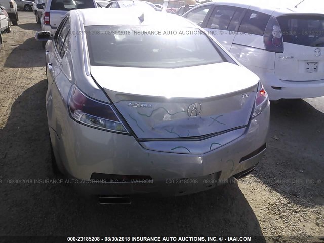 19UUA8F52BA009202 - 2011 ACURA TL SILVER photo 6