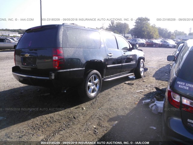 1GNSKKE70DR174468 - 2013 CHEVROLET SUBURBAN K1500 LTZ BLACK photo 4