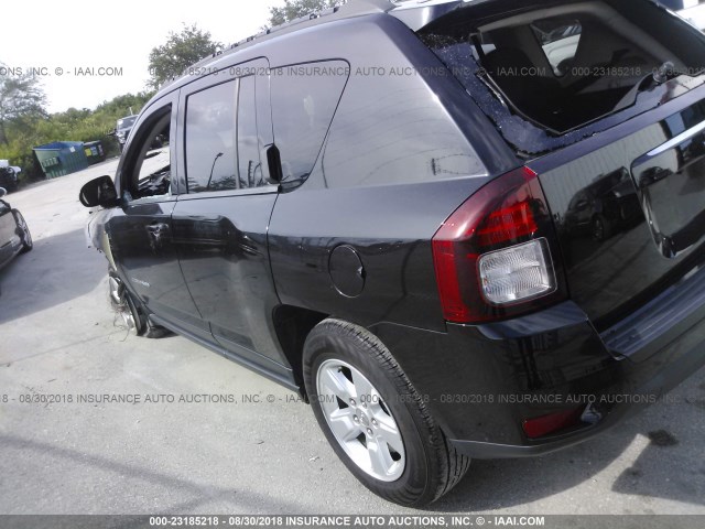 1C4NJCBA3FD313684 - 2015 JEEP COMPASS SPORT BLACK photo 3