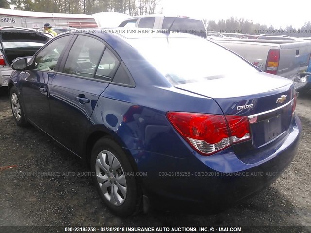 1G1PA5SG6D7307441 - 2013 CHEVROLET CRUZE LS BLUE photo 3