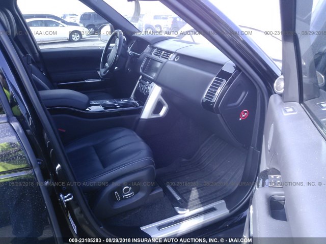 SALGV2EF7GA284345 - 2016 LAND ROVER RANGE ROVER AUTOBIOGRAPHY BLACK photo 5