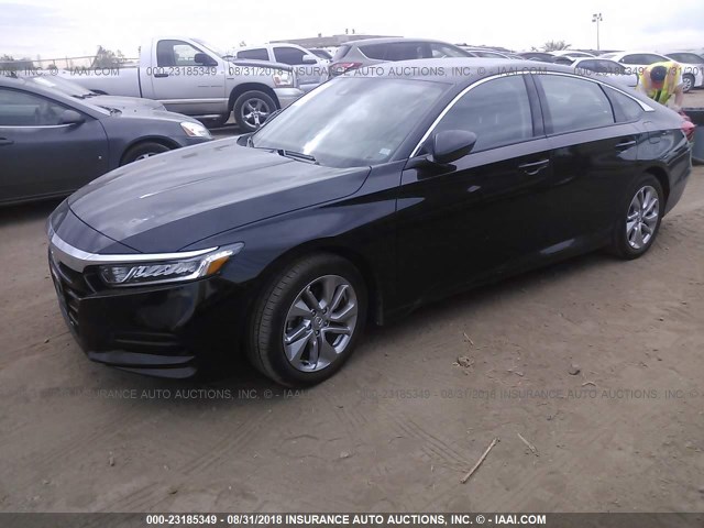 1HGCV1F19JA141778 - 2018 HONDA ACCORD LX BLACK photo 2