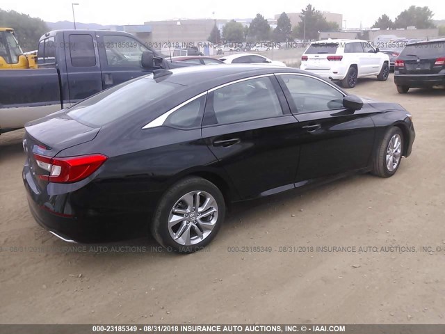 1HGCV1F19JA141778 - 2018 HONDA ACCORD LX BLACK photo 4