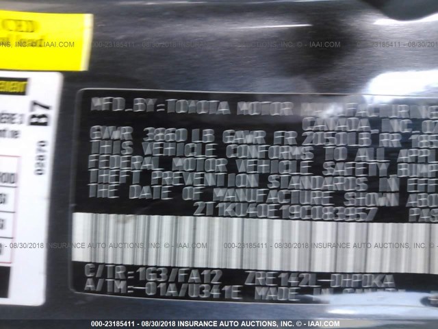 2T1KU40E19C083957 - 2009 TOYOTA COROLLA MATRIX  GRAY photo 9