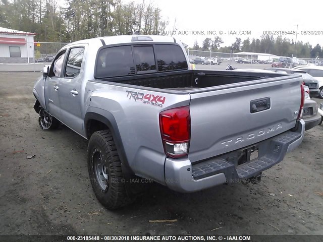 5TFCZ5AN5GX007781 - 2016 TOYOTA TACOMA DBL CAB/SR/SR5/TRD SPT/OR SILVER photo 3