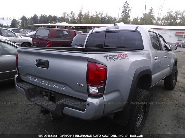 5TFCZ5AN5GX007781 - 2016 TOYOTA TACOMA DBL CAB/SR/SR5/TRD SPT/OR SILVER photo 4