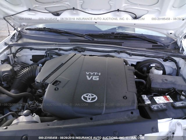 5TFJU4GN4DX039835 - 2013 TOYOTA TACOMA DOUBLE CAB PRERUNNER WHITE photo 10