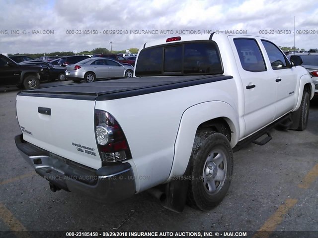5TFJU4GN4DX039835 - 2013 TOYOTA TACOMA DOUBLE CAB PRERUNNER WHITE photo 4