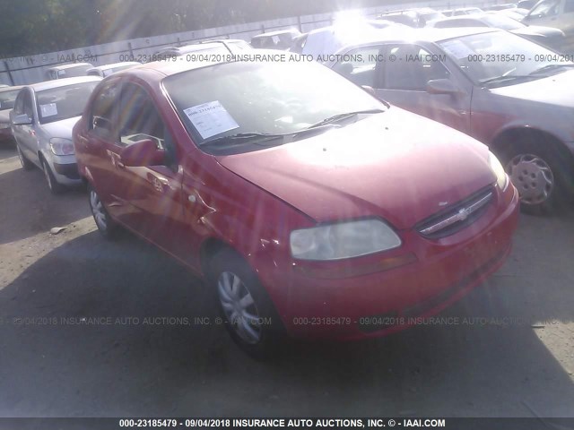 KL1TD52695B328410 - 2005 CHEVROLET AVEO RED photo 1