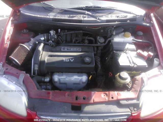 KL1TD52695B328410 - 2005 CHEVROLET AVEO RED photo 10