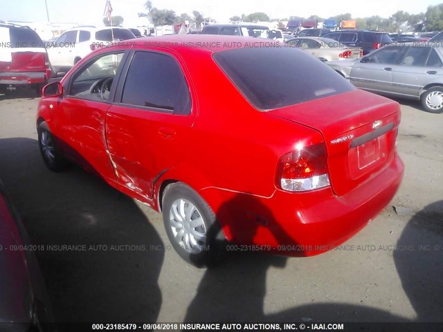 KL1TD52695B328410 - 2005 CHEVROLET AVEO RED photo 3