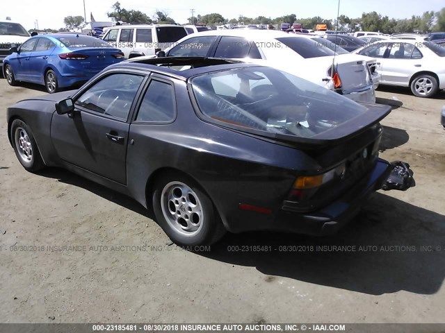 WP0AA0944GN451937 - 1986 PORSCHE 944 BLACK photo 3