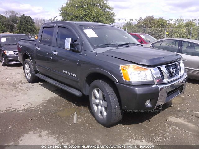 1N6AA07C38N325772 - 2008 NISSAN TITAN XE/SE/LE/PRO-4X GRAY photo 1