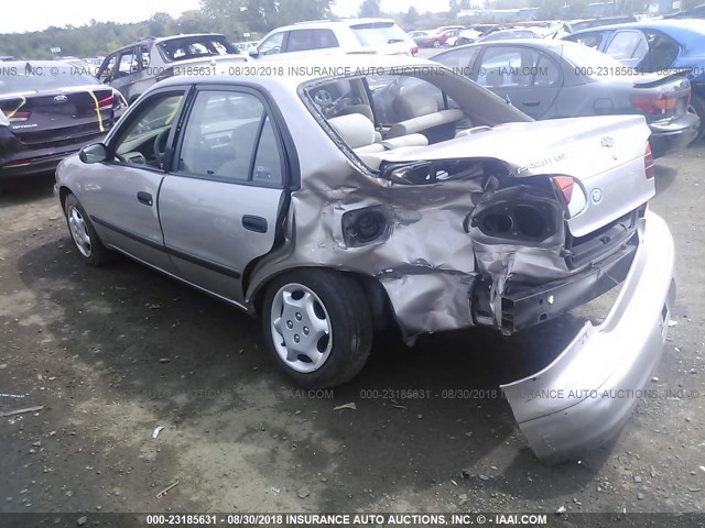 1Y1SK52842Z415447 - 2002 CHEVROLET GEO PRIZM LSI BEIGE photo 3