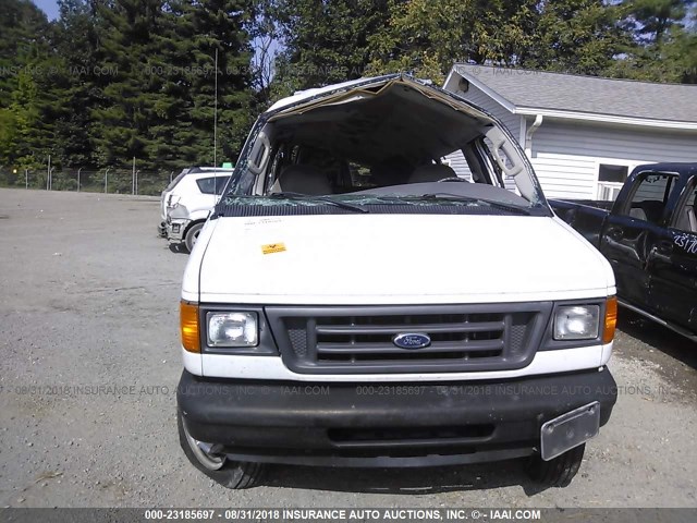 1FBNE31L84HB11957 - 2004 FORD ECONOLINE E350 SUPER DUTY WAGON WHITE photo 6