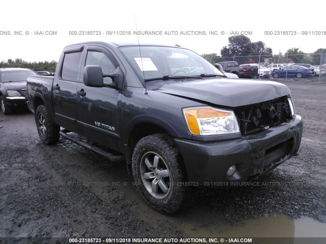 1N6AA0EC4BN301314 - 2011 NISSAN TITAN S/SV/SL/PRO-4X GRAY photo 1