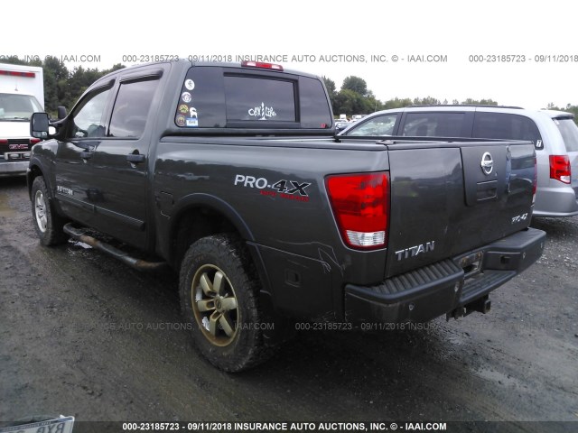 1N6AA0EC4BN301314 - 2011 NISSAN TITAN S/SV/SL/PRO-4X GRAY photo 3