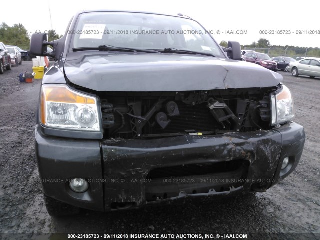 1N6AA0EC4BN301314 - 2011 NISSAN TITAN S/SV/SL/PRO-4X GRAY photo 6