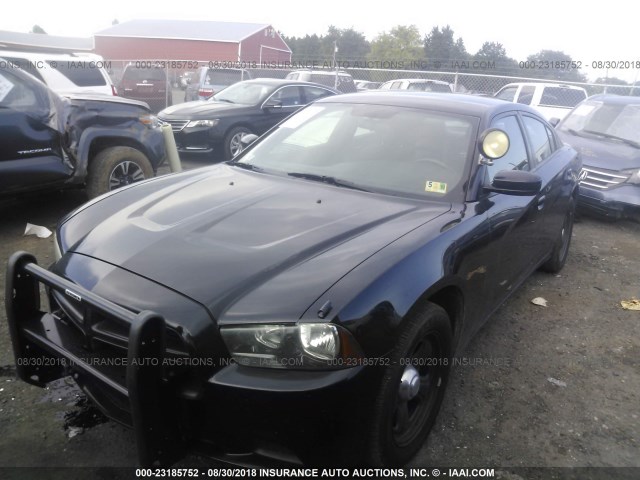 2B3CL1CG3BH545810 - 2011 DODGE CHARGER POLICE BLACK photo 2
