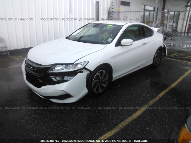 1HGCT1B49GA005567 - 2016 HONDA Accord LX-S WHITE photo 2