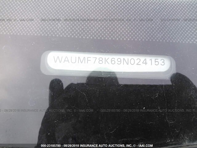 WAUMF78K69N024153 - 2009 AUDI A4 PRESTIGE BLACK photo 9