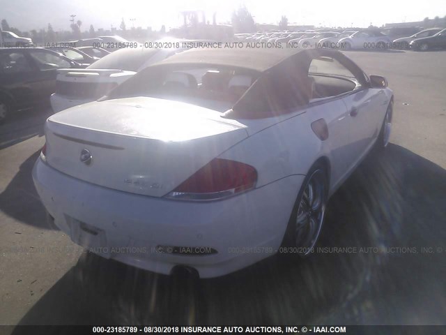 WBAEK73495B325889 - 2005 BMW 645 CI AUTOMATIC Blanc photo 4