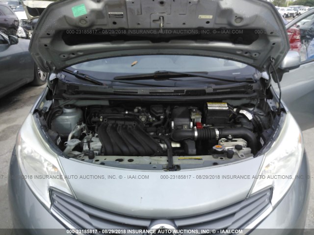 3N1CE2CP0EL419725 - 2014 NISSAN VERSA NOTE S/S PLUS/SV/SL GRAY photo 10