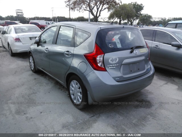 3N1CE2CP0EL419725 - 2014 NISSAN VERSA NOTE S/S PLUS/SV/SL GRAY photo 3