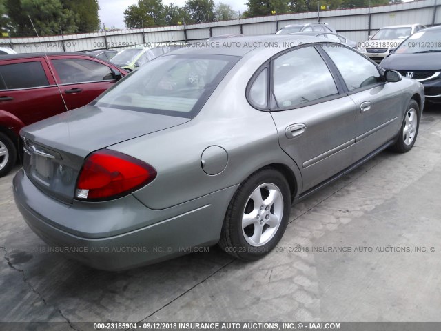 1FAFP55U01A153431 - 2001 FORD TAURUS SES GREEN photo 4