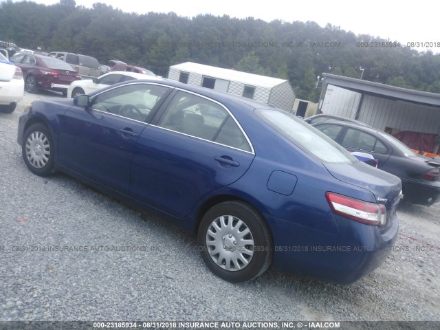 4T1BF3EK0AU520207 - 2010 TOYOTA CAMRY SE/LE/XLE BLUE photo 3
