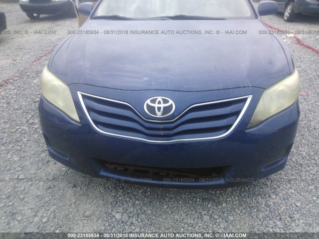 4T1BF3EK0AU520207 - 2010 TOYOTA CAMRY SE/LE/XLE BLUE photo 6