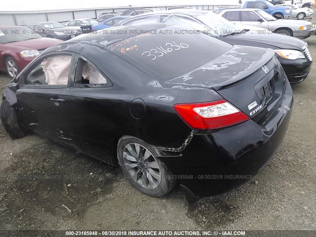 2HGFG12869H513309 - 2009 HONDA CIVIC EX BLACK photo 3