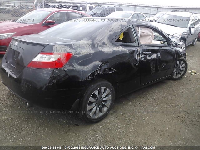 2HGFG12869H513309 - 2009 HONDA CIVIC EX BLACK photo 4