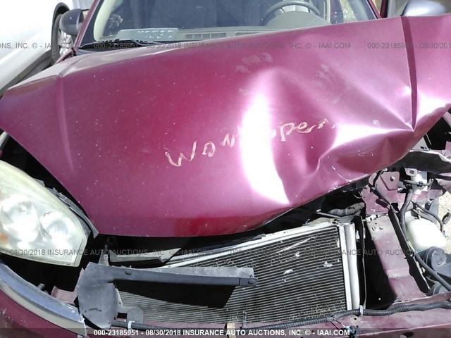 1G1ZT64845F170506 - 2005 CHEVROLET MALIBU MAXX LS RED photo 10