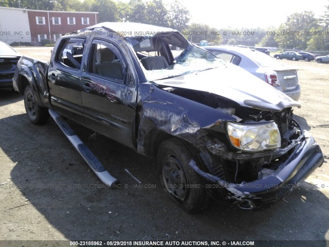 5TEMU52NX8Z470950 - 2008 TOYOTA TACOMA DOUBLE CAB LONG BED BLACK photo 1