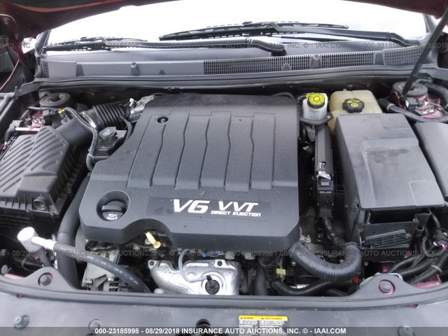 1G4GE5EV3AF310297 - 2010 BUICK LACROSSE CXS BURGUNDY photo 10