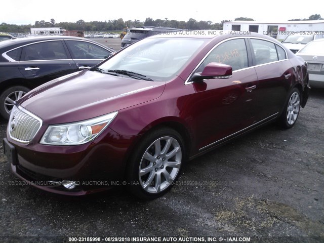 1G4GE5EV3AF310297 - 2010 BUICK LACROSSE CXS BURGUNDY photo 2