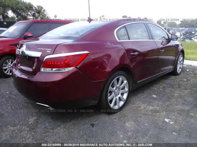 1G4GE5EV3AF310297 - 2010 BUICK LACROSSE CXS BURGUNDY photo 4