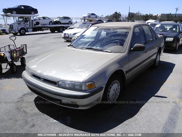 JHMCB765XLC124524 - 1990 HONDA ACCORD LX/EX TAN photo 2