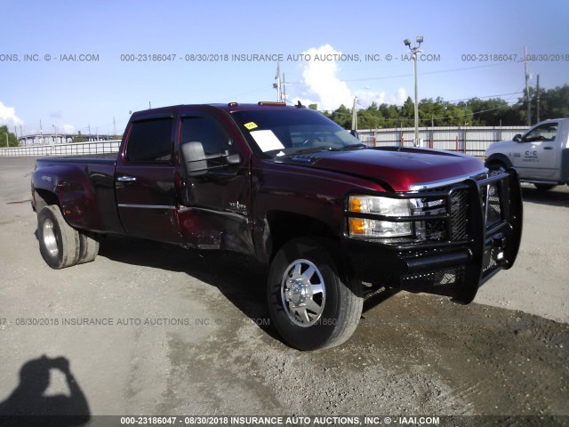 1GC4K0C89EF145605 - 2014 CHEVROLET SILVERADO K3500 LT MAROON photo 1