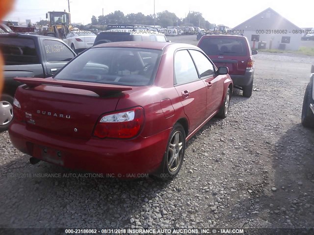 JF1GD67584H512769 - 2004 SUBARU IMPREZA RS RED photo 4