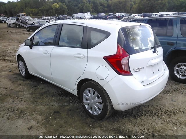 3N1CE2CP1GL354516 - 2016 NISSAN VERSA NOTE S/S PLUS/SV/SL/SR WHITE photo 3