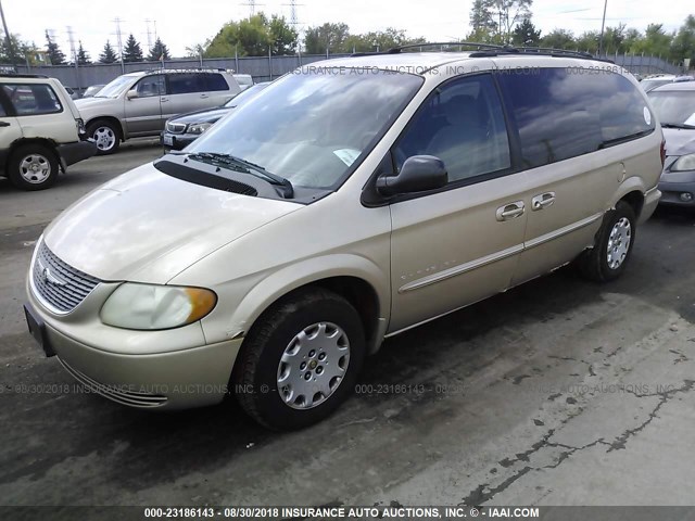 2C4GP44301R352489 - 2001 CHRYSLER TOWN & COUNTRY LX GOLD photo 2