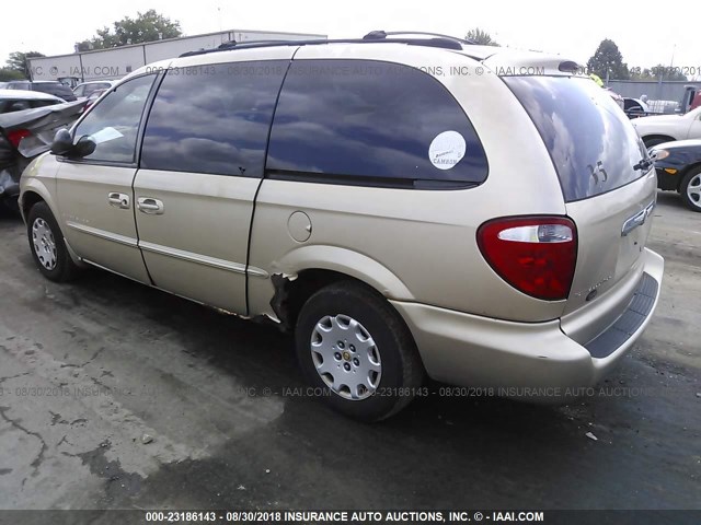 2C4GP44301R352489 - 2001 CHRYSLER TOWN & COUNTRY LX GOLD photo 3