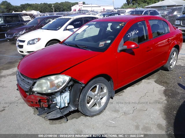 1G1AF5F57A7125419 - 2010 CHEVROLET COBALT 2LT RED photo 2