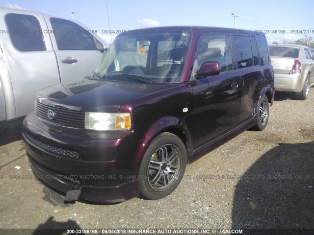 JTLKT324264041365 - 2006 TOYOTA SCION XB Lila Foto 2