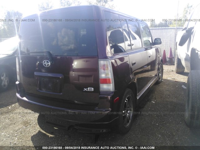 JTLKT324264041365 - 2006 TOYOTA SCION XB PURPLE photo 4