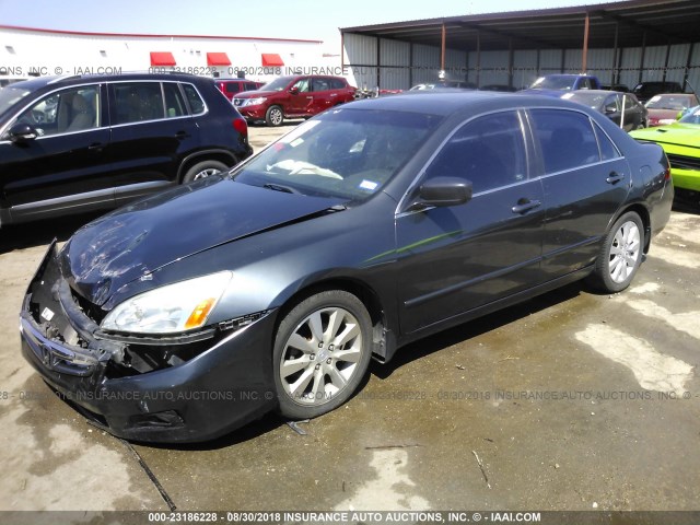 1HGCM66896A023427 - 2006 HONDA ACCORD EX GRAY photo 2