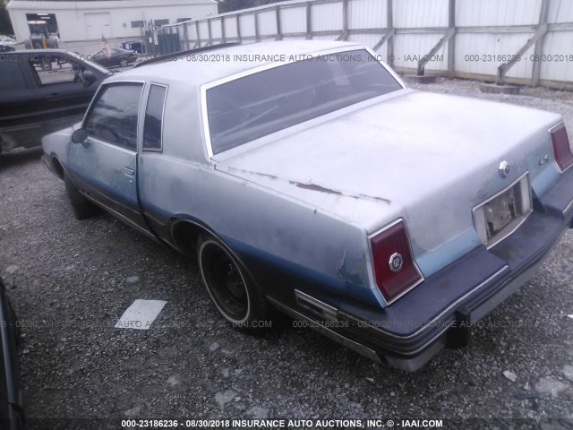 2G2GK37HXF2322324 - 1985 PONTIAC GRAND PRIX LE BLUE photo 3