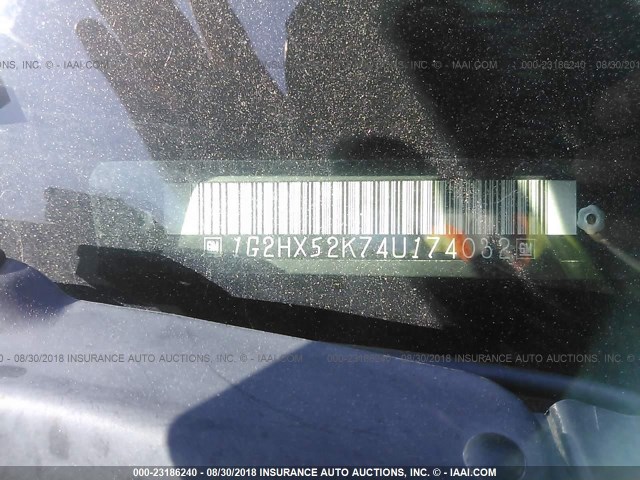 1G2HX52K74U174032 - 2004 PONTIAC BONNEVILLE SE GRAY photo 9